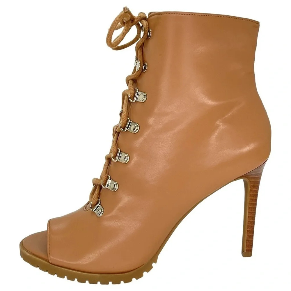 International Concepts Florita Lace Up Stiletto Heel Booties Size 8.5M - Picture 2 of 13